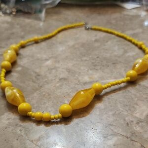 Yellow Beaded Necklace